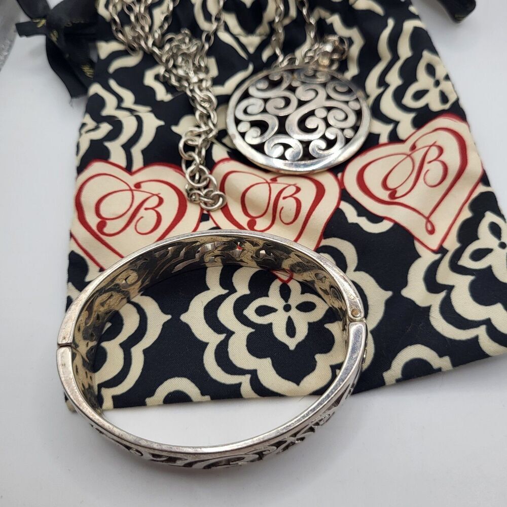 Brighton Demi Parure Necklace Bracelet Set Silver